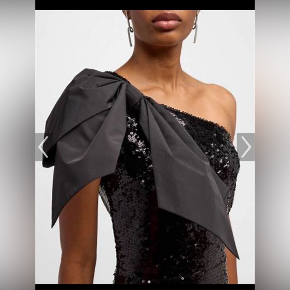 Veronica Beard Black one shoulder Bader Dress